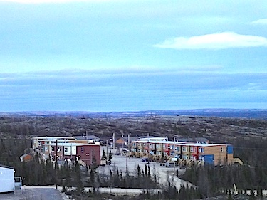 Attractive new staff housing, like these units built by the Kativik Regional Government in Kuujjuaq, are among the alternatives available to tenants of social housing units in Nunavik — but first, they have to get a job at the regional government. (PHOTO BY JANE GEORGE)