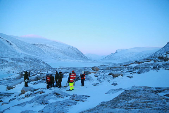 The Commander of Joint Task Force North, Brigadier-General Greg Loos and the Commanding Officer of the 1st Canadian Ranger Patrol Group, Major Craig Volstad, participated in training with the Clyde River Patrol on Jan. 25. (PHOTO COURTESY OF THE JTFN)
