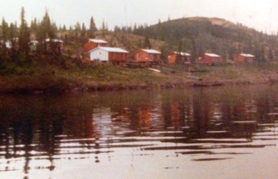 The Watt family's fishing lodge on the shoreline of the Whale River in photo from around 1975. (PHOTO COURTESY OF THE WATT FAMILY) 