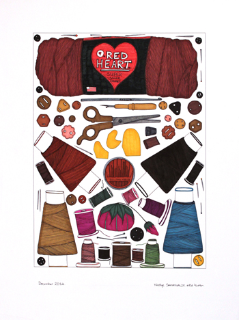 Sewing Supplies by Nicotye Samayualie. 