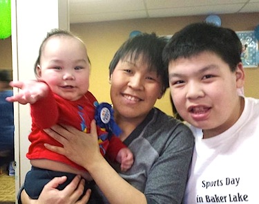 Happy times: Janice Simailak's profile photo on Facebook.