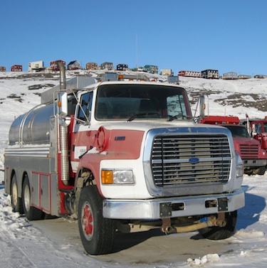 The Government of Nunavut’s Motor Vehicles Division is launching a heavy vehicle inspection program, starting with a first round of random inspections to commercial and municipal vehicles in Iqaluit next month. Yearly inspections will ensure the territory’s 4,500-kilogram vehicles, such as these in Iqaluit, are up to national safety standards. (PHOTO BY PETER VARGA)