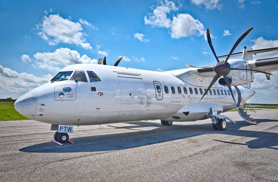 Here’s a first look at the turboprop plane that First Air will acquire to replace its fleet of older ATR 72 and ATR 42-300 aircraft: the ATR 42-500, which carries a bigger payload. Though it’s popular around the world, the 42-500-series ATR is not used by any other airline in Canada, which means it must first be certified by Transport Canada. First Air’s first ATR 42-500, shown here, was bought from Nordic Aviation Capital and will likely go into service by the end of this year, the airline announced June 25. (PHOTO BY MARK TAYLOR, FIRST AIR)
