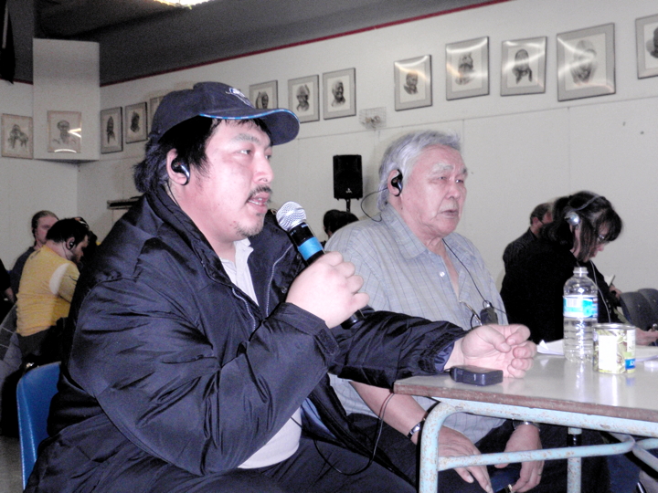 Baker Lake HTO chair Richard Aksawnee at a NIRB workshop in Baker Lake in February 2011. (FILE PHOTO)