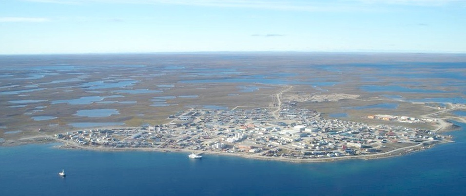Cambridge Bay, seen here from a helicopter in August, is a territorial government regional centre and a hub for business activity in western Nunavut. (PHOTO BY GORDON POULTNEY)