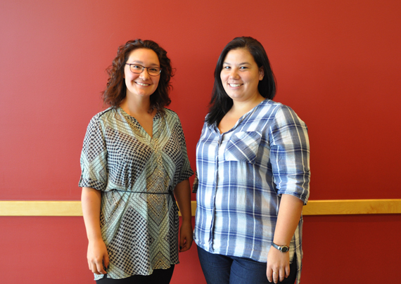 Siasi Kanarjuak, who works in recruitment at Glencore Raglan, and Cynthia Cookie-Simard, an Inuit employment officer at Canadian Royalties nickel mine, toured the region last winter to hear Inuit women talk about what barriers they face entering the mining workforce. (PHOTO BY SARAH ROGERS) 