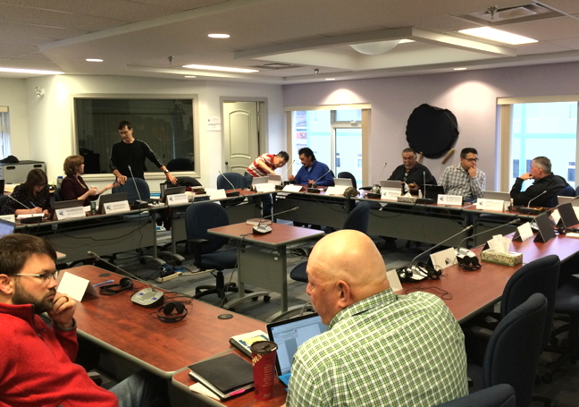 Members of the Nunavut Wildlife Management Board are meeting in Iqaluit this week to discuss a number of wildlife issues including harvesting quotas and recent decisions from the Department of Fisheries and Oceans. This morning, Sept. 23, members talked about the management of the caribou herd on Southampton Island which currently has no quota because an allowable harvest of 800 expired in June. Members are considering doubling that number. Read more later on Nunatsiaqonline.ca. (PHOTO BY STEVE DUCHARME)