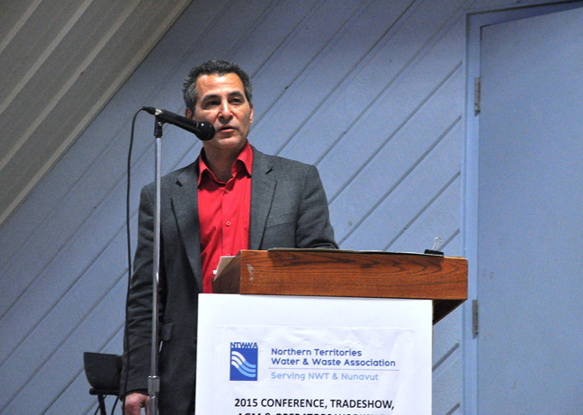 Hunter Tootoo makes his first public address as Canada's new fisheries minister at a conference in Iqaluit Nov. 22 organized by the Northern Territories Water and Waste Association. Tootoo, elected as Nunavut MP in the October federal election, recently got his marching orders as minister responsible for fisheries and the Coast Guard in a letter released by Prime Minister Justin Trudeau. The PM outlined a list of priorities for Tootoo including using scientific knowledge and taking into account climate change when making decisions affecting fish stocks and ecosystem management. Trudeau also encouraged Tootoo to 
