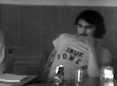 This old footage shows Jimmy Johanes sitting in discussions with Nunavik and Quebec leaders in the early 1970s, ahead of the signing of the James Bay and Northern Quebec Agreement. (IMAGE COURTESY OF MAKIVIK CORP)