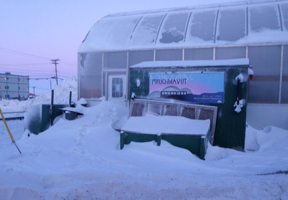 The Iqaluit Greenhouse Society's current facility. The non-profit association is now dreaming of a larger multi-purpose centre. (PHOTO BY BRIAN PEHORA)
