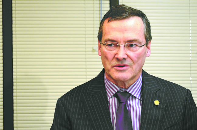 Nunavut Finance Minister Keith Peterson and his staff are quickly revising their upcoming budget, set to be delivered Feb. 25, in light of recent funding changes announced in Ottawa. Feb. 16. (FILE PHOTO)