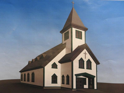 This rendering shows the outer look of the new St. Stephen's Anglican church, designed by Montreal architect Nicolas Blais.