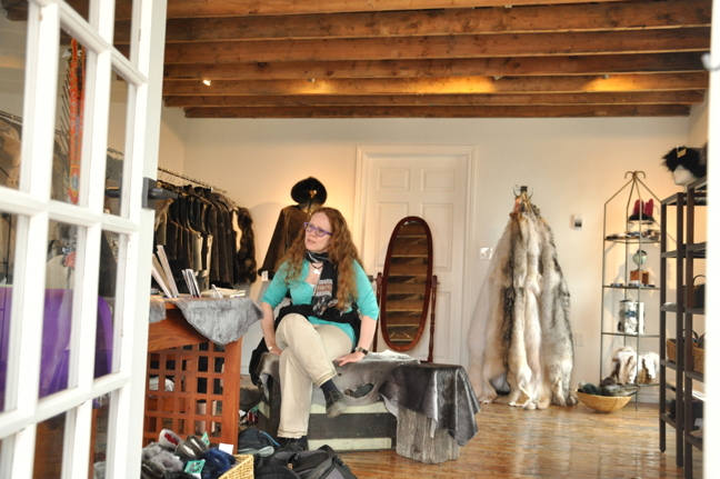 Rannva Simonsen insider her new shop in downtown Iqaluit.