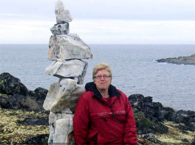 Retired social worker Lorraine Loranger is pictured here during a visit to Quaqtaq in 2009. This year, Loranger is walking through British Columbia to raise awareness of the difficult conditions faced by Inuit foster children and their families. (PHOTO COURTESY OF L. LORANGER) 