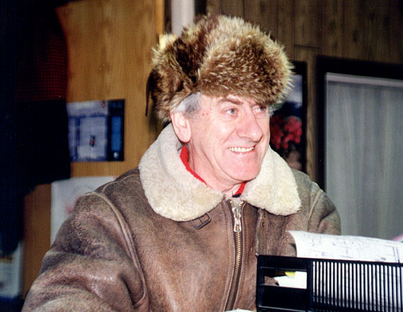 Bryan R. Pearson seen here in a photo taken in 1995 at the old Nunatsiaq News office near Iqaluit's Four Corners intersection, died Oct. 12 at about 8:40 a.m. after a painful, 10-month struggle with liver cancer. Pearson was 82. Pearson, who had lived in the eastern Arctic since 1956, came home to Iqaluit to die this past August. “It was a decent homecoming. It was special and overwhelming. After the reception I received, I decided this is a good place for me to live,” Pearson told Nunatsiaq News about two weeks ago. Pearson served as Iqaluit’s first mayor, helped found the first municipal council, served as territorial councillor, and started numerous businesses, including the legendary Arctic Ventures store and the Astro Theatre. Return to Nunatsiaqonline.ca later today for his obituary. (FILE PHOTO)