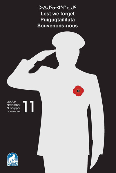 The Government of Nunavut marks Remembrance Day 2016 with this poster.