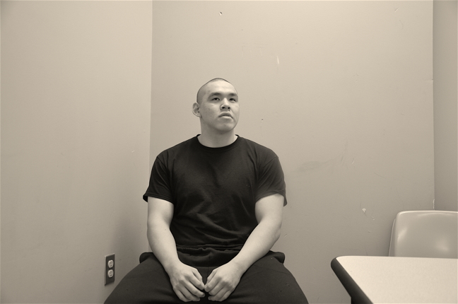 Peter Kingwatsiak was 18, high on gas fumes, suicidal and addled by teenage jealousy when he shot his stepbrother Mappaluk Adla in the head while Adla slept. Kingwatsiak, now 24 and serving a life sentence, has converted to Islam in an effort to find peace in his life and atone for his crime. Here he is at the Baffin Correctional Centre in Iqaluit, Dec. 14, 2015, a week after closing arguments in his murder trial. (PHOTO BY THOMAS ROHNER)