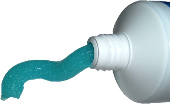 Tiny plastics are in this toothpaste, among the many cosmetic products and toiletries which contain microbeads. Microbeads, which also accumulate in Arctic sea ice, are known to attract toxic contaminants and be near impossible to remove from the environment. (PHOTO/ WIKIPEDIA COMMONS)
