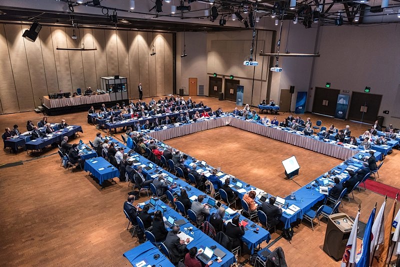 Senior Arctic Officials from the Arctic Council member nations and Indigenous permanent participants sit in Juneau, Alaska two months before the United States hands over the chairmanship of the Arctic Council to Finland in May. (PHOTO COURTESY OF THE ARCTIC COUNCIL)