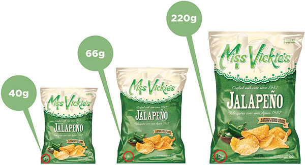 The national product recall on Miss Vickie's jalapeño chips applies to all sizes of bags. (HANDOUT PHOTO)