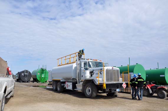 The April 8 fuel leak originated from a hose on one of Meladine's 100,000-litre diesel storage tanks on its property, pictured here in the summer of 2014. (FILE PHOTO) 