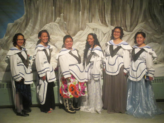 These six Pond Inlet women graduated May 12 from an Early Childhood Education training program offered in their community by Arctic College. From left: Dina Arreak, Ruth Akpaleapik, Fiona Aglak, Leah Kippomee, Samantha Koonoo and Charlotte Maktar. Each woman received a two-year diploma and some will be seeking jobs at the Pirurvik pre-school in Pond Inlet.
