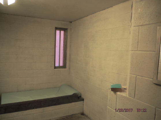 A segregation unit at the Ottawa-Carleton Detention Centre where Nunavummiut are frequently sent for various reasons including overcrowding in Nunavut facilities. (SEGREGATION IN ONTARIO REPORT)