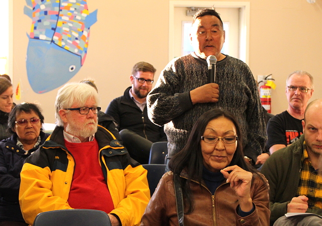 Elder Geetaloo Kakee, speaking during a town hall meeting on police accountability at the Iqaluit soup kitchen, said more focus should be put on mental health in Nunavut. 