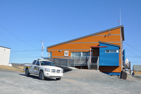The Kativik Regional Police Force station in Umiujaq is one of nine that the KRG says is set to be renovated and enlarged, pending the province's approval. (PHOTO BY SARAH ROGERS)