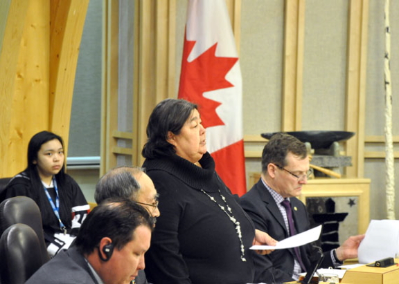 Monica Ell-Kanayuk, the Government of Nunavut's economic development and transportation minister, responding to questions in the Nunavut legislature from Iqaluit-Niaqunnguu MLA Pat Angnakak June 8, offered no guarantees that the high risk lender, Nunavut Business Credit Corporation, would disclose who it gives money to. (FILE PHOTO)