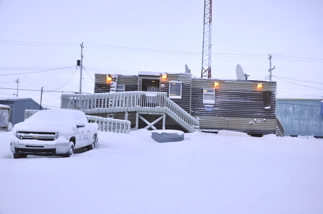 The RCMP station in Igloolik: an Igloolik man is in an Ottawa hospital after being shot by police during a standoff in that community July 11. (FILE PHOTO)