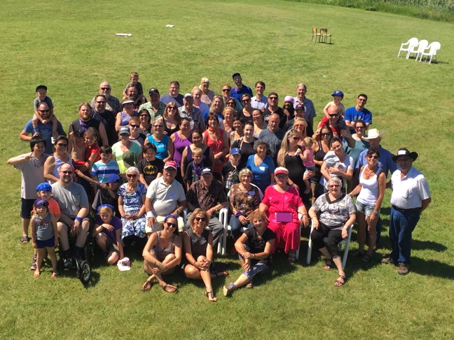 Emma Grey and 15 members of her family travelled from Kangirsuk and Montreal to attend “Grayfest 2017,” a family reunion in Three Hills, Alberta. The family met the relatives of their lost Scottish ancestor Robert Gray who was dismissed by the Hudson’s Bay Company from his post in Fort Chimo in 1893, and never heard from again. (PHOTO COURTESY SANDI BEZANSON-CHAN)