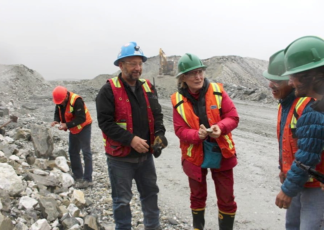 While in Cambridge Bay this past weekend, before heading back to Ottawa for the Aug. 28 cabinet shuffle, Carolyn Bennett visits TMAC Resources Inc.'s Hope Bay gold mine which started production earlier this year. Bennett, who has been minister of Indigenous and Northern Affairs Canada since Fall 2015, now has a new job title: minister of Crown-Indigenous Relations and Northern Affairs. Prime Minister Justin Trudeau split the INAC department in two Aug. 28, giving Bennett the CIRNA file and handing Indigenous Services to former Health Minister Jane Philpott. (PHOTO COURTESY OF TMAC RESOURCES INC.)
