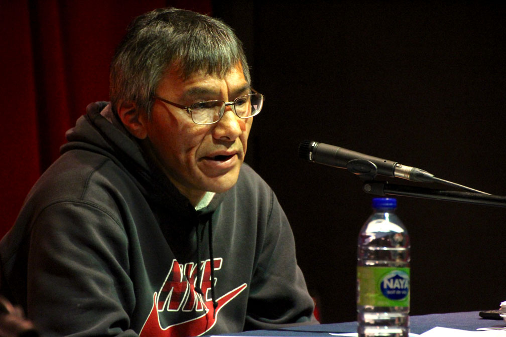 Iqaluit-Tasiluk candidate Jacopoosie Peter said young Inuit men who attend Nunavut Arctic College should get more support. (PHOTO BY BETH BROWN)