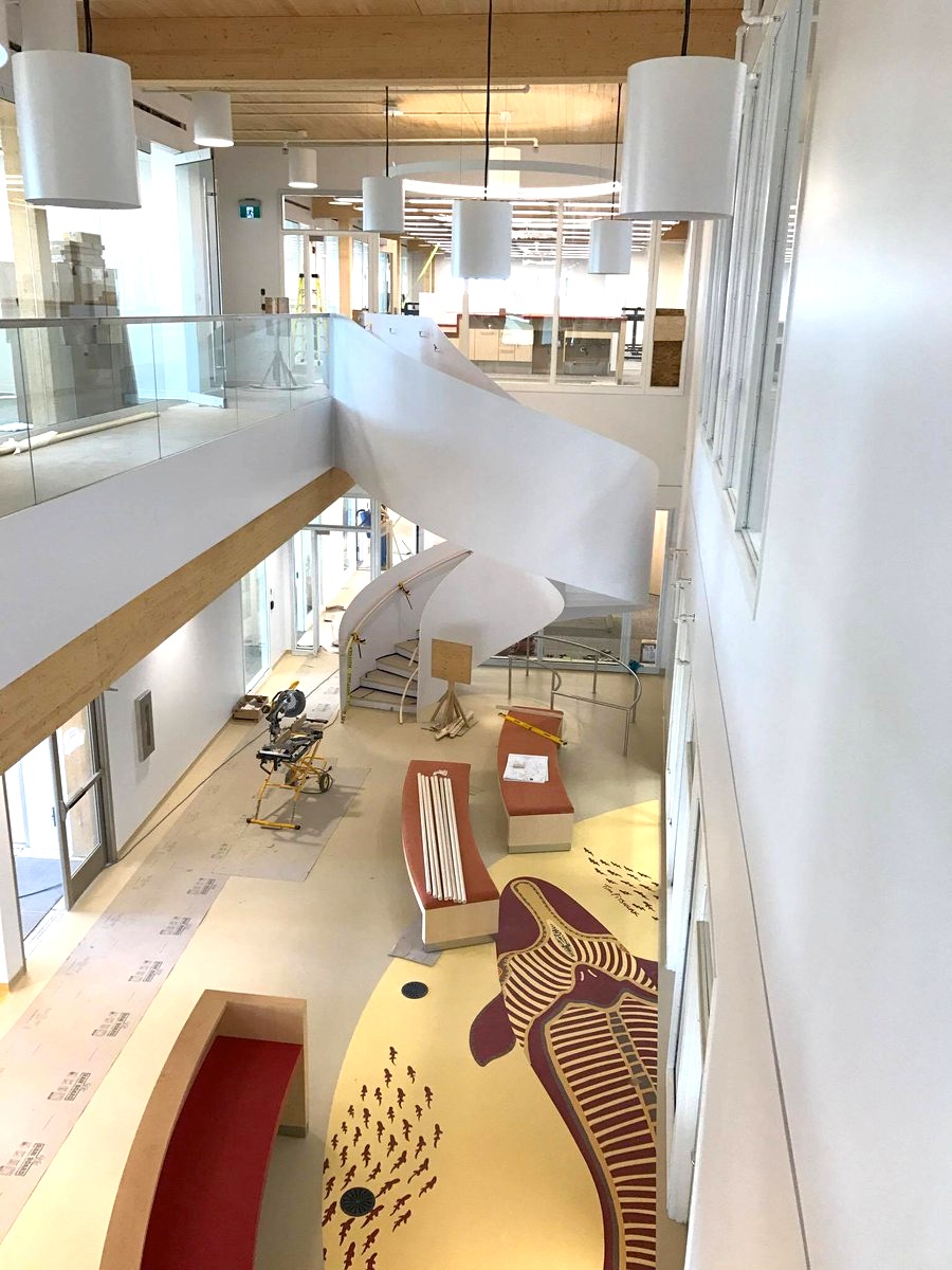 If you live in Cambridge Bay, you haven't even seen the inside of the new science building of the Canadian High Arctic Research Station because it's not open to visitors, but a photo posted on Twitter Oct. 29 shows the building's 
