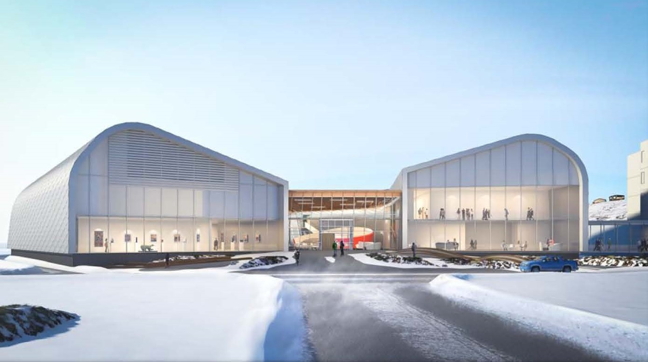 An artist's rendering of what a Nunavut Heritage Centre, housing Inuit art and artifacts, could look like. (PHOTO COURTESY QIA)