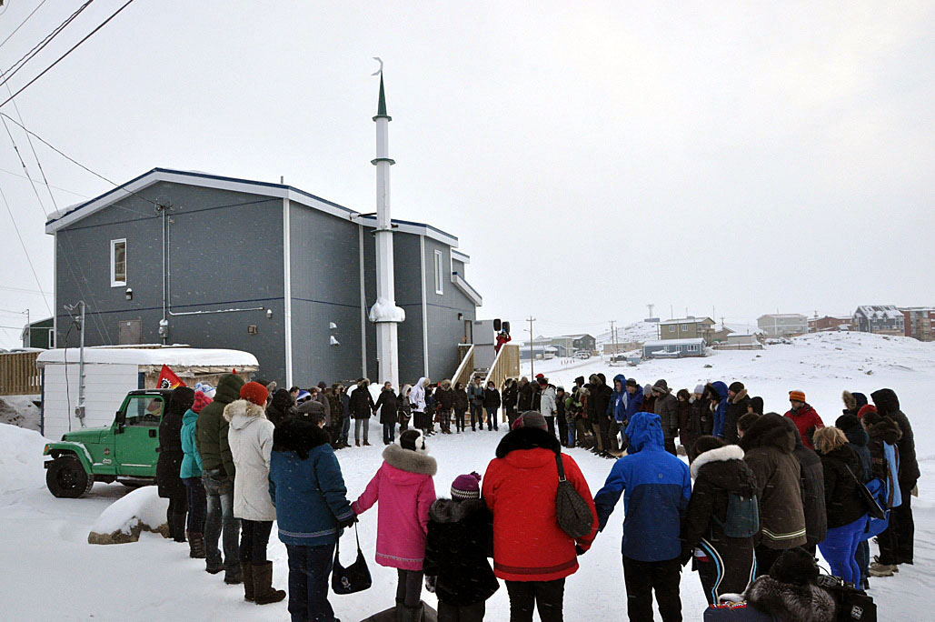 Happy New Year from Nunatsiaq News! Here's our most popular photo of 2017, based on numbers of views, likes and shares on the Nunatsiaq News Facebook page: More than 80 Iqaluit residents form a circle near the Iqaluit mosque at noon on Jan. 30, 2017 to show their solidarity with Nunavut’s Muslims, following the deadly shooting Jan. 29, 2017 at a mosque in Sainte-Foy, Que. that killed six people and injured another 19. Nunatsiaq News did not publish a print paper on Friday, Dec. 29. We'll publish our first print paper of 2018 this Friday, Jan. 5. Our office will re-open tomorrow. (PHOTO BY THOMAS ROHNER)