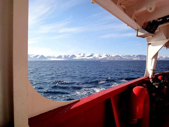 The waters of Lancaster Sound, as seen from the deck of the Coast Guard research vessel Amundsen in 2010. (PHOTO BY JANE GEORGE)
