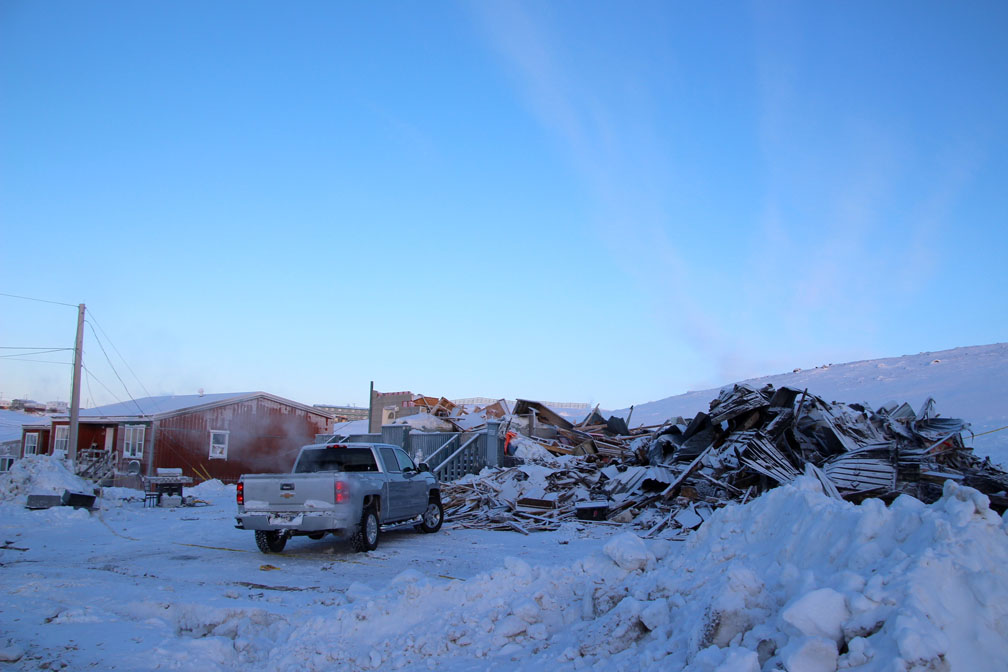 This is all that's left of the building 2217, as of Jan. 3. The five-unit apartment owned by Northview REIT was destroyed in an overnight fire that started Jan. 1. No one was injured. (PHOTO BY BETH BROWN)

