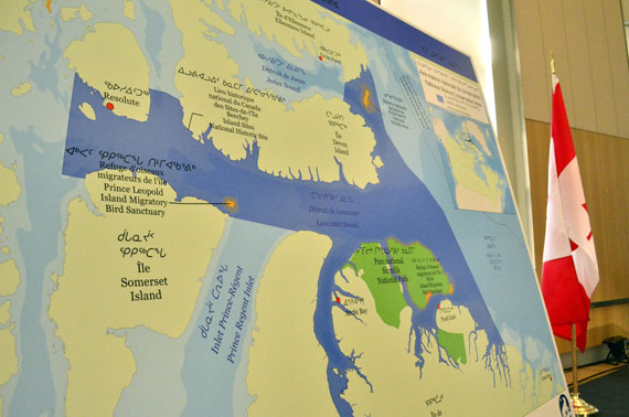 A map shows the new expanded boundaries for the Tallurutiup Imanga marine protected area that the Qikiqtani Inuit Association and Parks Canada unveiled last summer. (FILE PHOTO) 