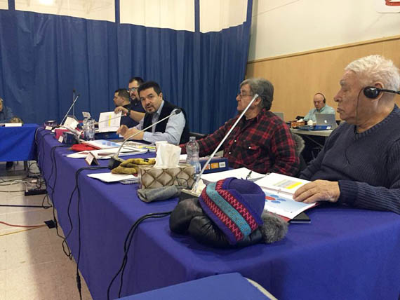 Executive members of Makivik Corp. are pictured at last week’s board of directors meeting in Quaqtaq, where they announced the creation of a Nunavik chamber of commerce. (PHOTO COURTESY OF MAKIVIK CORP)