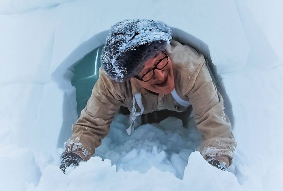 Elijah Panipakoochoo recently helped lead an igloo-building workshop at Sirmilik National Park outside of Pond Inlet, Nunavut on April 21. More than 60 community members attended the event. (PHOTO COURTESY OF PARKS CANADA)
