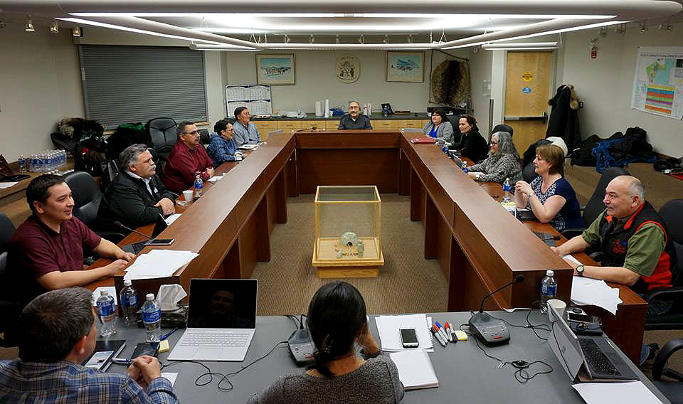 The Nunavut cabinet meets in Igloolik this past January, prior to a full caucus meeting of all MLAs held in February. (GN HANDOUT PHOTO)