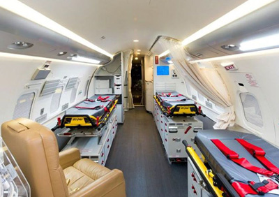 The Ministry of Health and Social Services said it’s working on a reconfiguration of the province's Challenger jet air ambulance to make room for more passengers, which should allow parents to travel with their children by next month. (FILE PHOTO) 