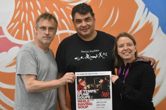 Annie Roy and Pierre Allard, co-founders of the Quebec-based art collective ATSA, or 
