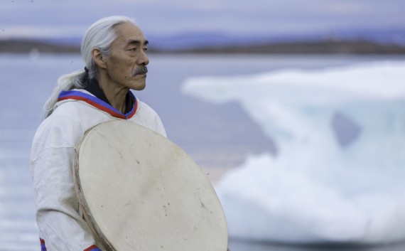 Pakak Innuksuk, an Inuit drummer, will be one of the instructors at Qaggiavuut's course on traditional Inuit pisiit songs that were banned for decades by missionaries. Students from across Nunavut will learn eight Inuktitut songs from eight elders from Monday to Friday and will perform the first public pisiit concert in 50 years next Thursday. (PHOTO COURTESY OF QAGGIAVUUT)