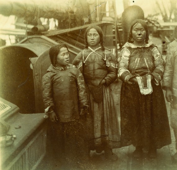 The caption for this photo found in historian Kenn Harper’s new book on Arctic whaling reads: “Scottish whalers sometimes referred to the Inuit of Baffin Island as the West Coast Natives. This group was photographed on a whaling ship in the early 1900s.” (PHOTO COURTESY OF KENN HARPER)