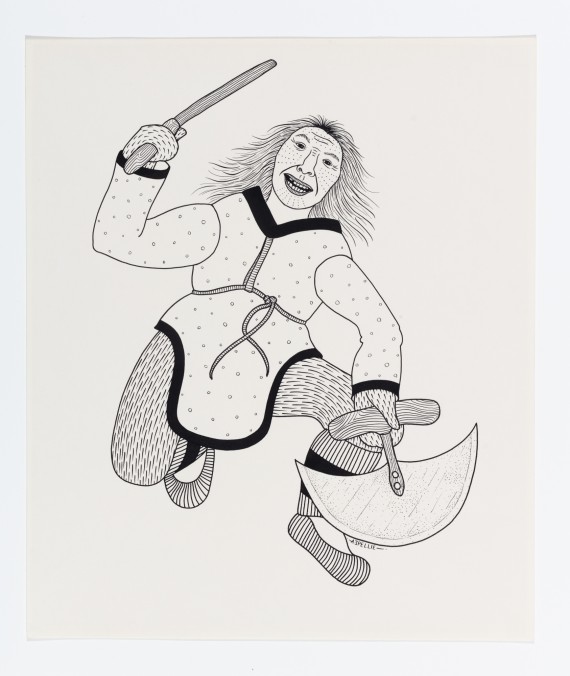 “Ululigarqnaarq,” by Alootook Ipellie. The first major retrospective of Ipellie’s work will launch next Monday, Sept. 17, at the Carleton University Art Gallery. See upcoming story on nunatsiaq.com. (PHOTO BY JUSTIN WONNACOTT)