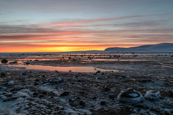 Robert Kautuk took this photo of the sunrise near Clyde River, Nunavut, on Wednesday, Oct. 10. 