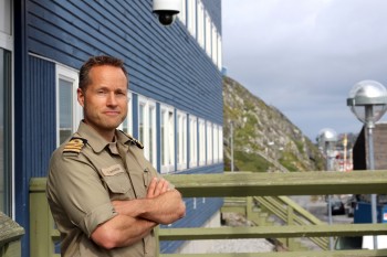 Commander Senior Grade Jakob Rousøe is head of operations for the Danish Defence Joint Arctic Command in Nuuk, Greenland. (PHOTO BY BETH BROWN)